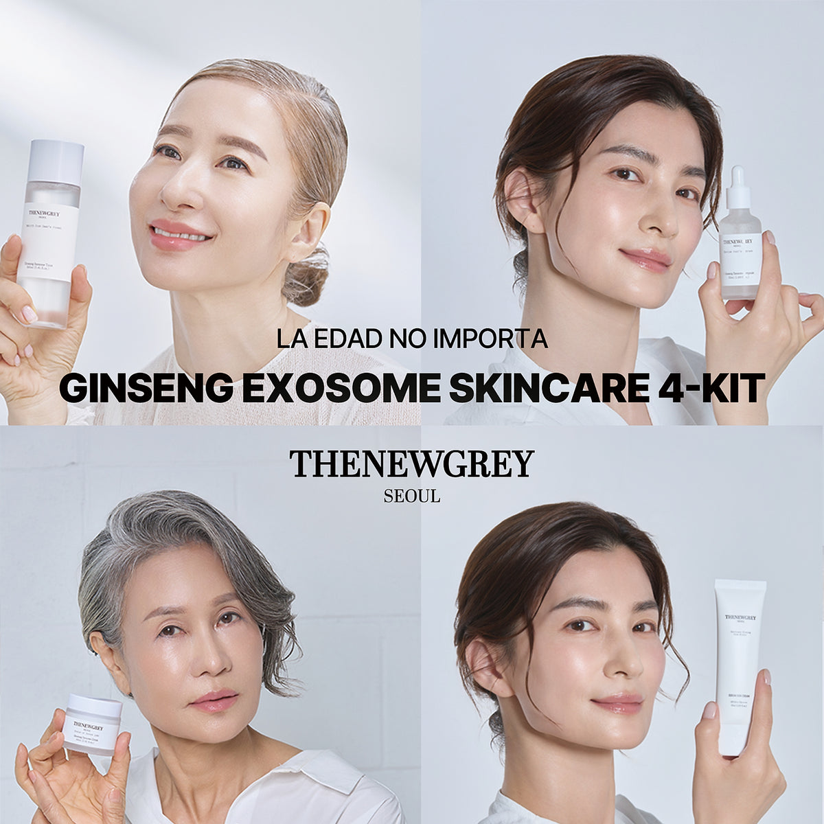 🚀 Thenewgrey Ginseng Exosome Skincare 4-Kit (Toner, Ampoule, Cream y Sun Cream) - imagen 2