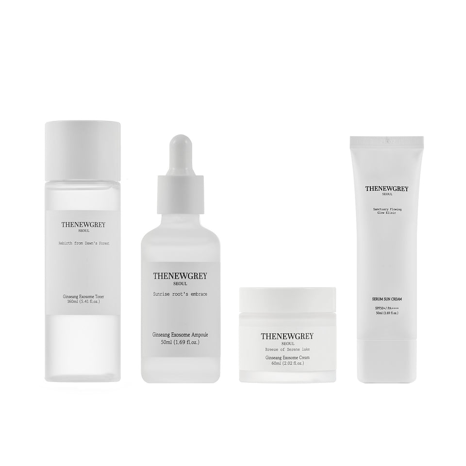 🚀 Thenewgrey Ginseng Exosome Skincare 4-Kit (Toner, Ampoule, Cream y Sun Cream) - imagen 1