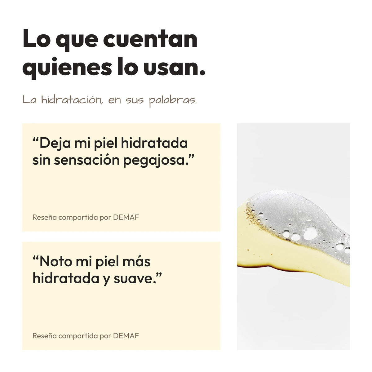 Demaf Here-Oh My First Serum 155 ml · Reseñas · hidratación y suavidad