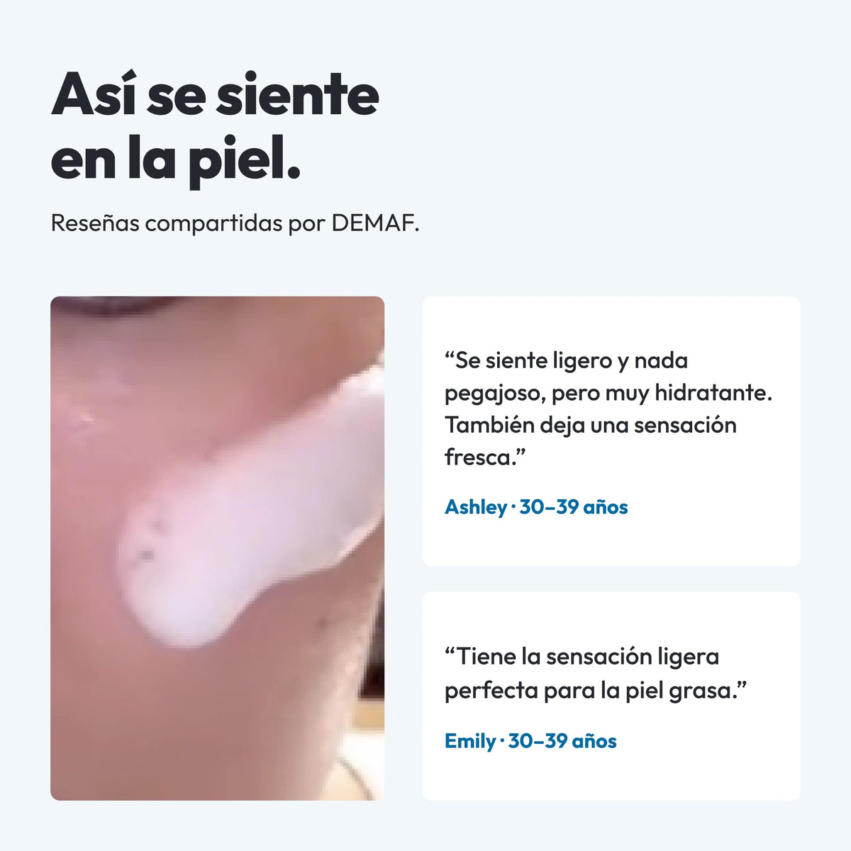 Demaf Here-Oh My First Serum - Light 155 ml · Reseñas · ligereza y frescura