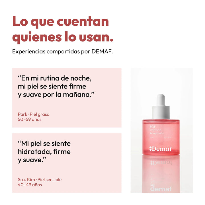Demaf EGF Peptide Ampoule 60 ml · Voces de clientes