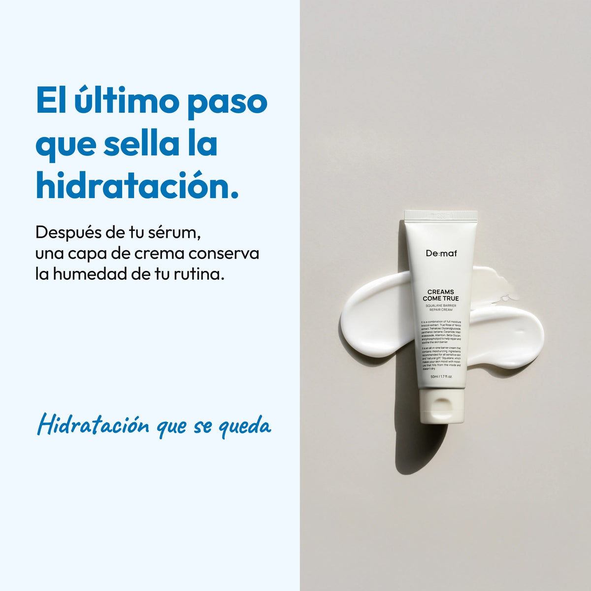 Demaf Creams Come True Squalane Barrier Repair Cream 50 ml · Solución