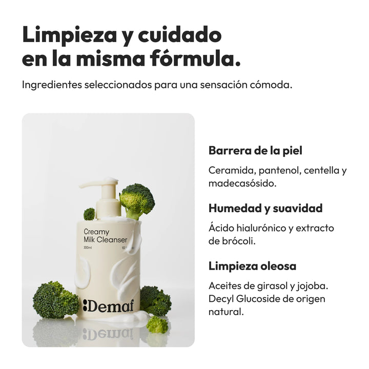 Demaf Creamy Milk Cleanser 300 ml · Ingredientes