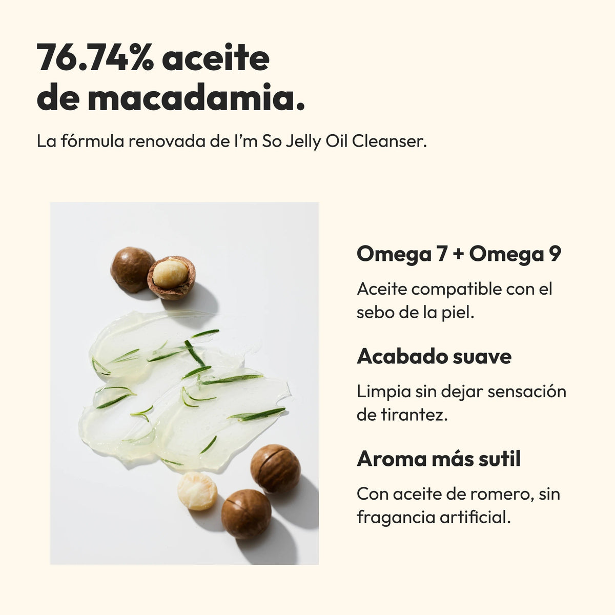 Demaf I'm So Jelly Oil Cleanser 150 ml · Macadamia 76.74%