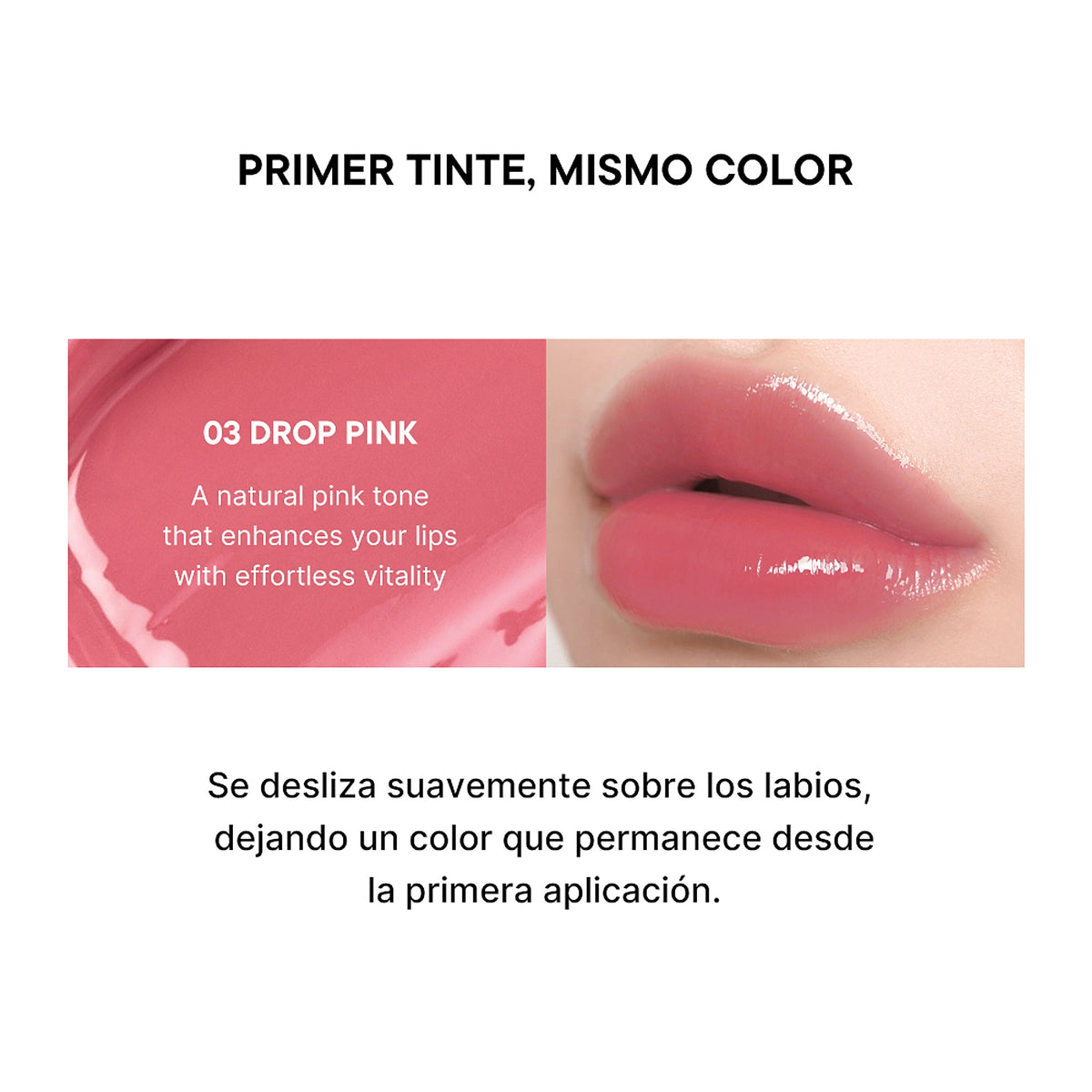 🚀 Hevvy Makeup First Stain Glow Tint - Drop Pink - imagen 4